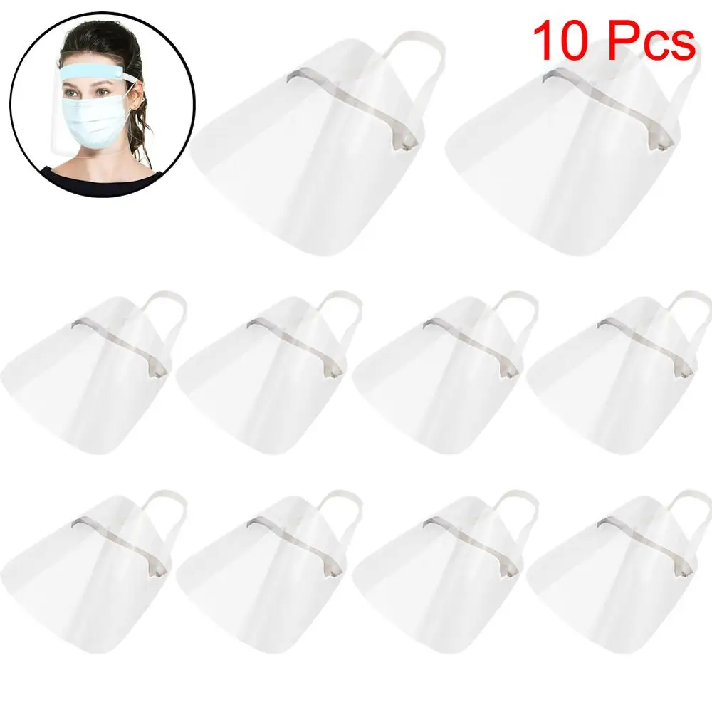 

1/2/4/10PC Full Face Shield Mask Clear Flip Up Visor Protection Safety Work Guard For Droplet Dust Oil Fume Dust Cover Mask