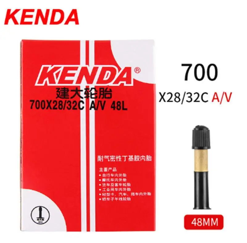 700X28C 48L AV 2 шт. Kenda ниппелем для горного велосипеда дорожный велосипед шины реагенты обогащения бутил резиновая камера велосипедной шины 26/27. 5/29/700c ультралегкий, нержавеющий ниппель камеры высокого давления к клапану Шредера трубки - Цвет: 700X28C 48L AV