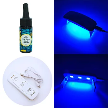 

25g UV Epoxy Resin With 3W UV LED Lamp Dryer Kit Resin Mold Hard For Handmade DIY Jewelry Making Tools