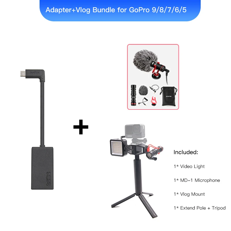 Адаптер для микрофона GoPro Pro 3 5 мм HERO 9 8 7 HERO5 Black/HERO5 Session/ HERO6 BLACK AAMIC 001|Чехлы