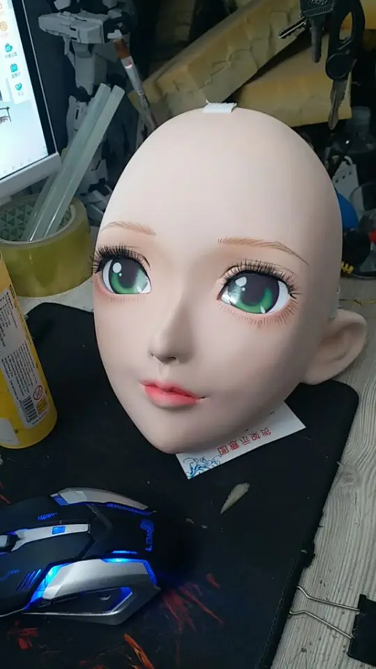 NEW-09) BJD Кигуруми для транссексуалов, Красота макияж Косплэй силиконовая маска Аниме Kigurumi маски резиновые секс куклы