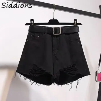 

Girl Plus Size Sexy Short Jeans S-5XL Women Chunky Shorts High Waists Leg-openings 2020 New Casual Ladies Summer Hot Denim Pants