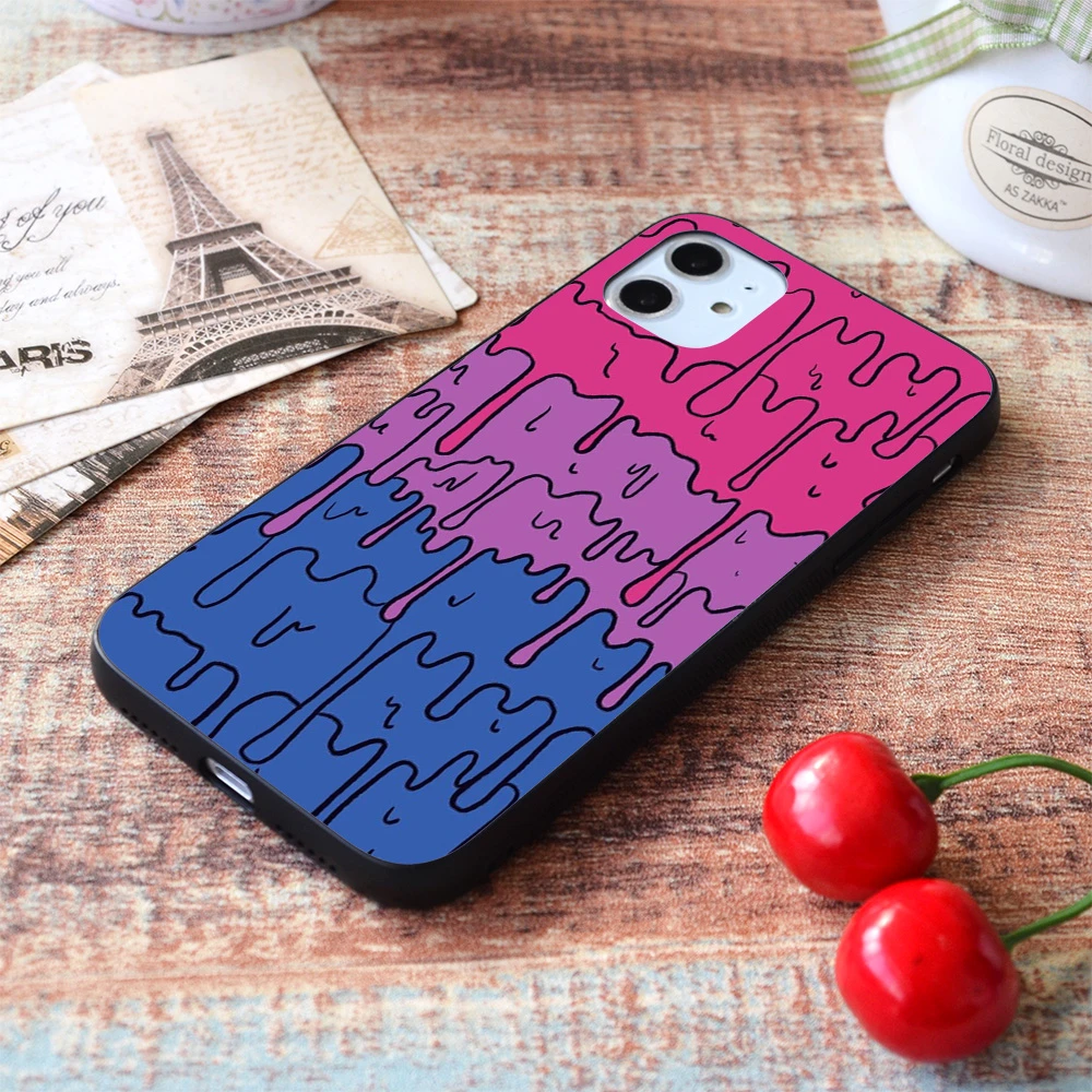 case for iphone 8 For iPhone Pastel Kawaii Melting Bisexual Pride LGBTQ Design Soft TPU Border Apple iPhone Case cute iphone 8 cases