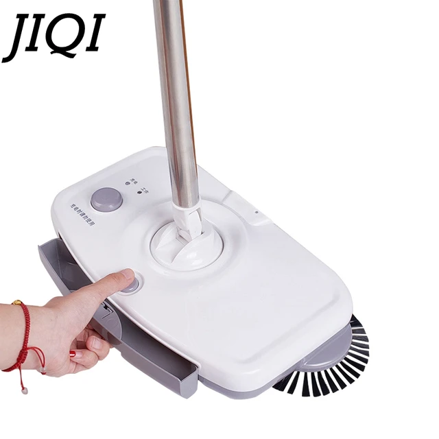 JIQI Rechargeable Electric Sweeping Machine Wireless Hand Push Dustpan Floor  Dust Clean Sweeper Robot Vacuum Cleaner Automatic