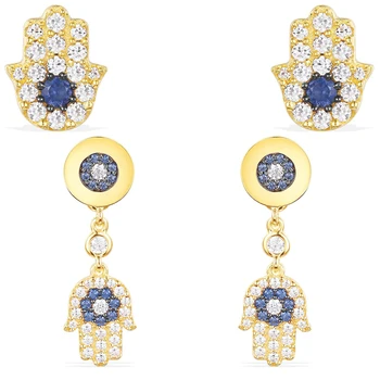 

Kakany 2020 New High-quality Temperament Magic Eye-shaped Palm Golden Palm Fashion Earrings Feminine Charm Jewelry Jewelry