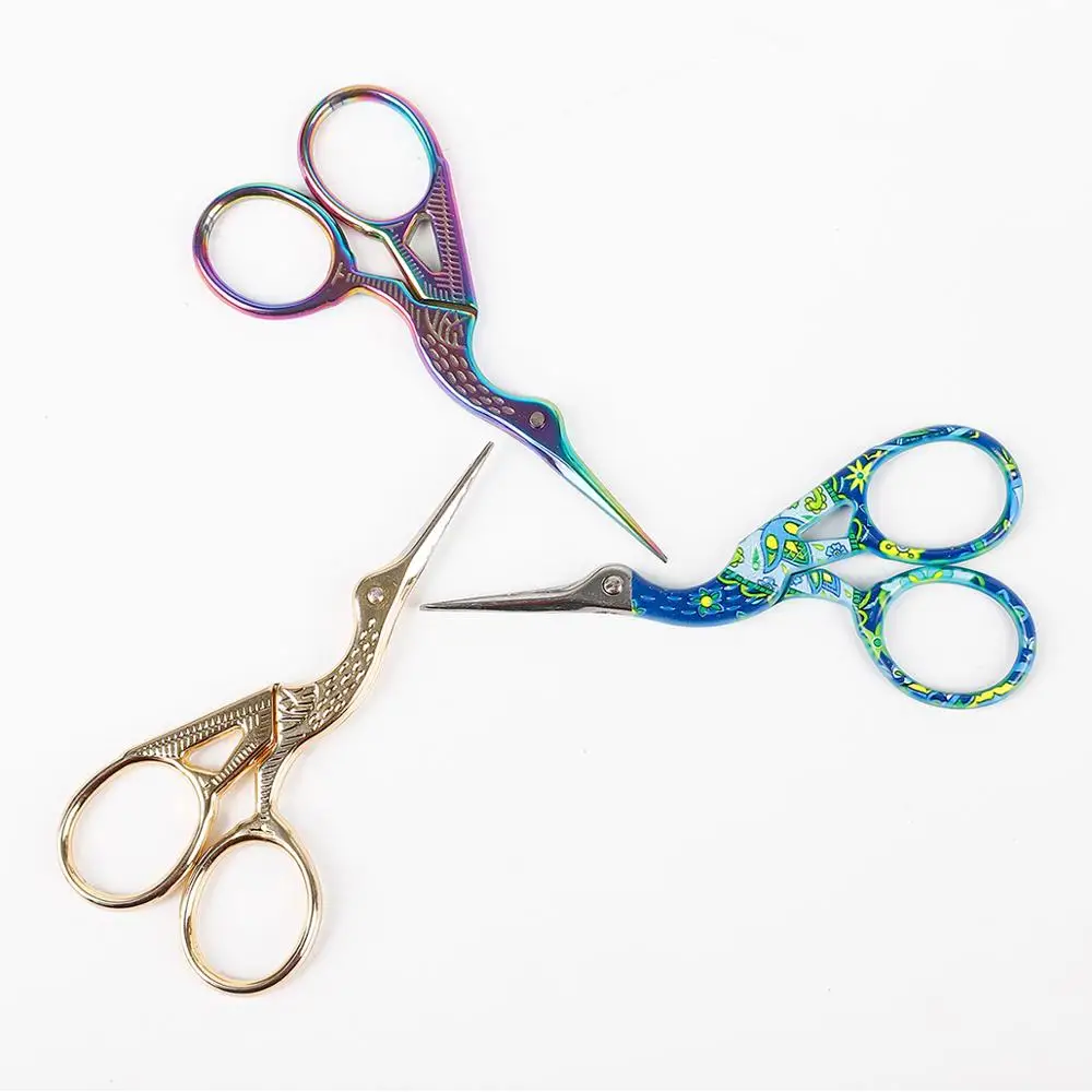 Stainless Steel Classic Scissors Crane European-style Small Cross-Stitch Scissor Sewing Accessories Home Tailor Scissors For Mom Sewing Scissors Tailor Scissors Sewing Supplies Household Scissors
