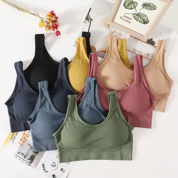 

Women Tube Tops Sexy Crop Top Seamless Underwear V-Back Wrapped Chest Streetwear Sleeveless Female Fitness Bandeau Top Tank