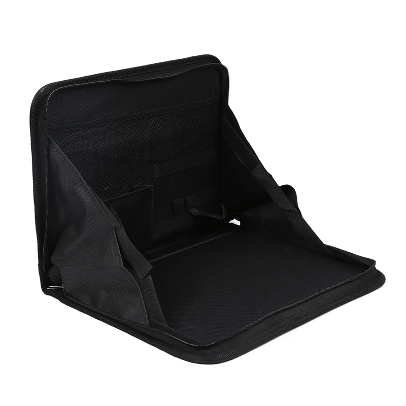

AMS-Folding Car Seat Back Storage Tidy Travel Organizer DVD Laptop Holder Tray Hold Black