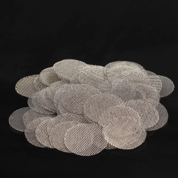 50pcs Pure Copper Pipe Filter Metal Pipe Tobacco Silver Combustion-supporting Net Filter 16mm 20mm