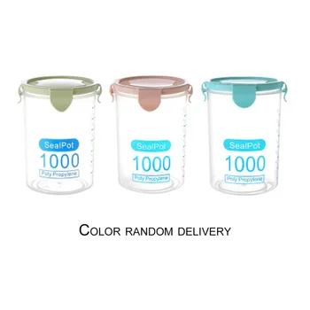 

Practical Household Plastic Storage Jars Food Storage Bottle Safe Non-Toxic Leakproof Sealed Kitchen Storage Box