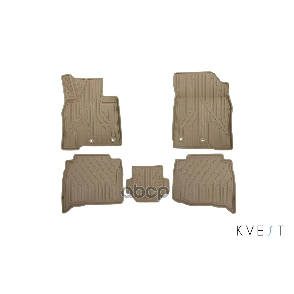 Коврики Kvest 3d В Салон Toyota Lc 200,-, 5 Шт.(Полистар, Бежевый, Бежевый) KVEST арт. KVESTTYT00001Kb2