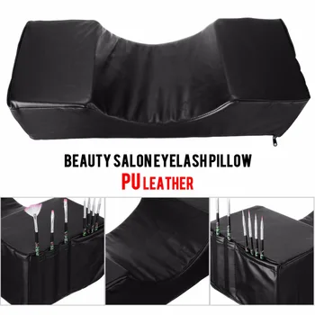 

Black Memory Foam Salon Eyelash Extension Pillow Concave Shape Comfy Curve Improve Sleeping Pillows PU / Flannel Outer Material