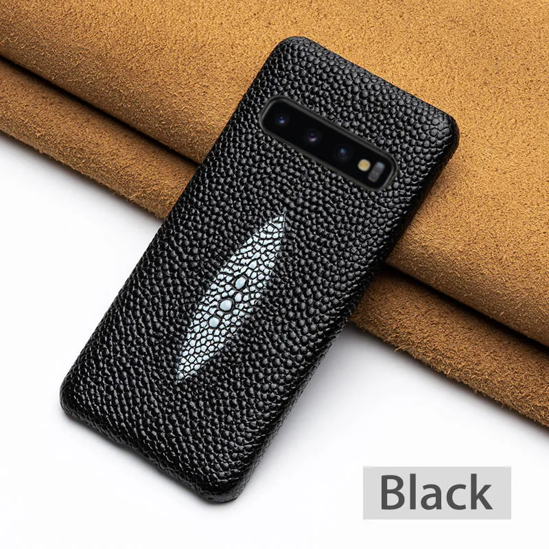Чехол для телефона для samsung Galaxy A30 A40 A50 A70 S7 S8 S9 S10 Plus, Note 8, 9, 10, чехол в виде рыбьей чешуи и жемчуга чехол для A5 A7 j5 j7 j6 A8 - Цвет: Black