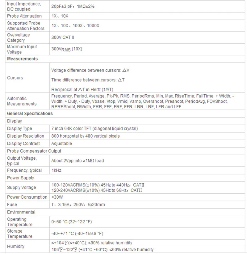 Hantek DSO4204C Digital Oscilloscope 200MHz 4Channels Portable USB Osciloscopio Automotive+EXT+DVM+Auto range function