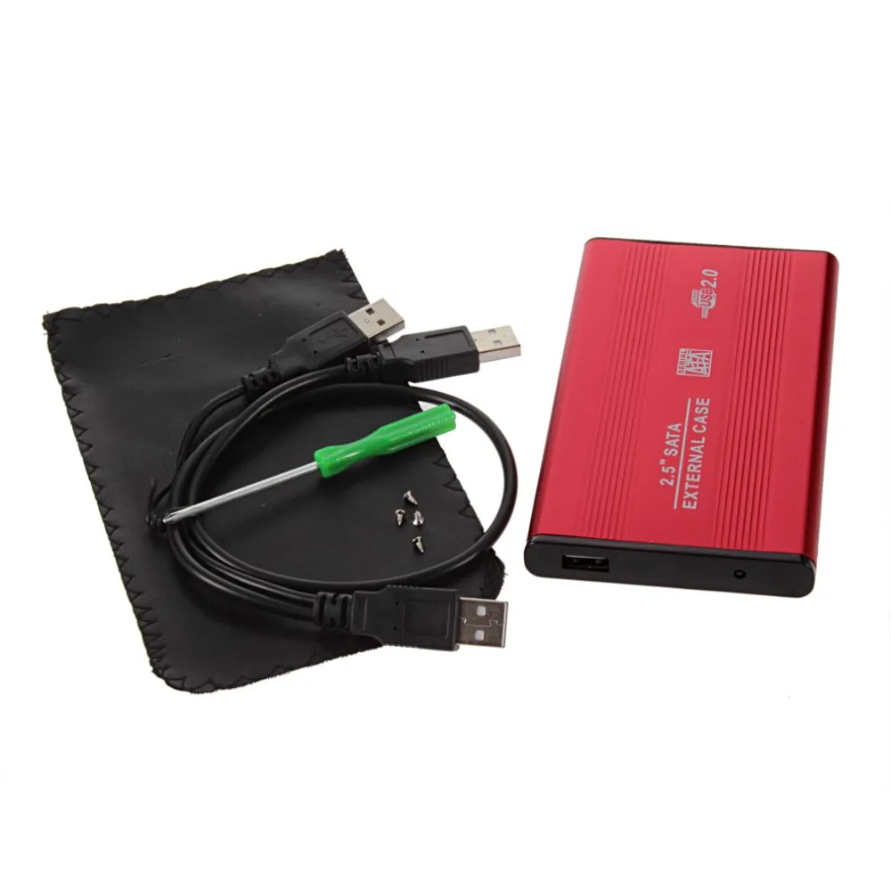 1 шт USB 2,0 2,5 дюймов ударопрочный USB 2,0 Алюминиевый Внешний накопитель SATA жесткий диск HDD корпус Коробка Чехол