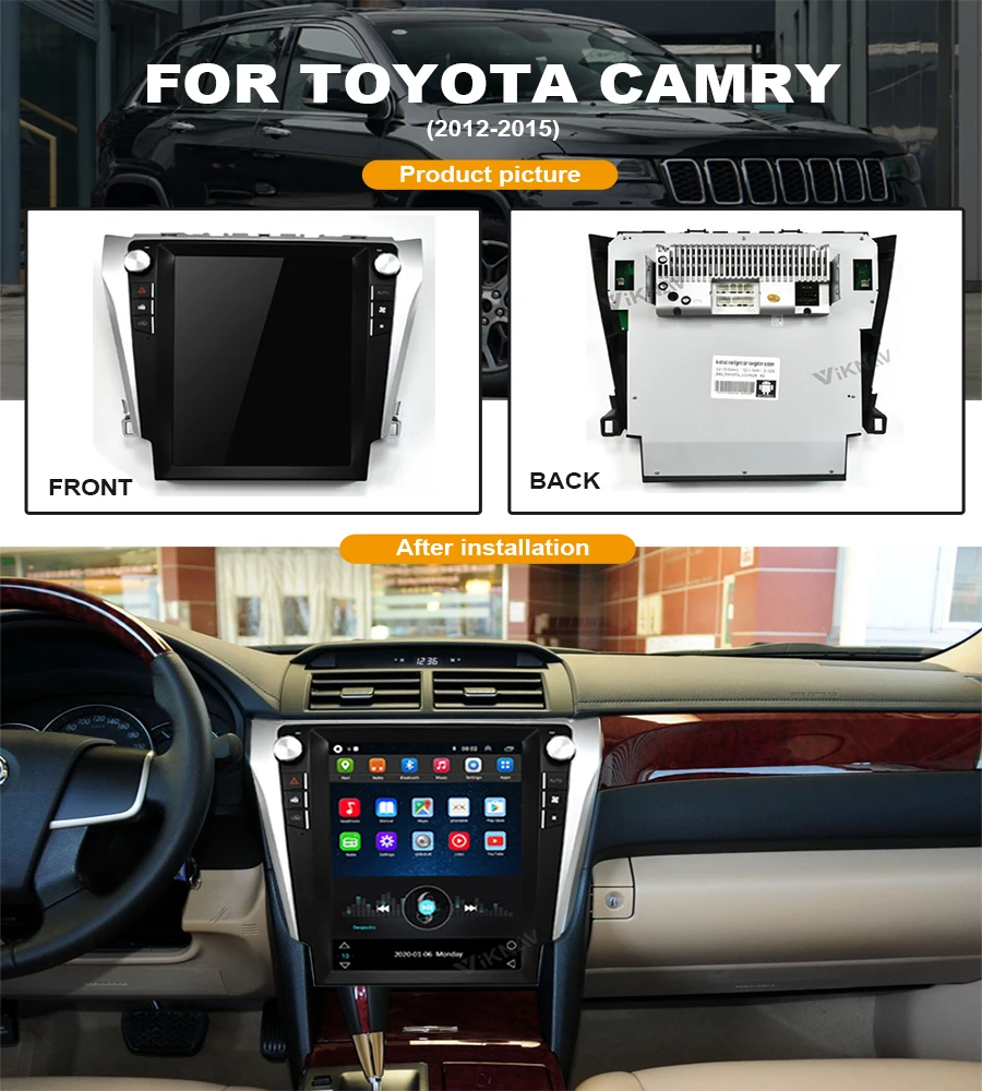 

Vertical Screen Car GPS Navigation Auto Radio For TOYOTA Camry 2012 2013 2014 2015 Tesla Style Car DVD Multimedia Player