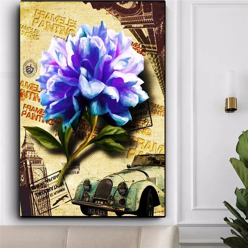 Miaodu ParisTower Big Ben Rose 5D DIY алмазная живопись мозаика вышивка крестиком рукоделие | Дом