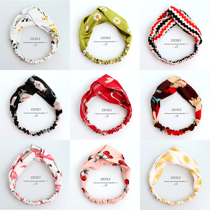 

New Women Fashion Hair bands Cross Knot Elastic Hair Band Korean face wash hair band girl small fresh HairBands Hair Accessories