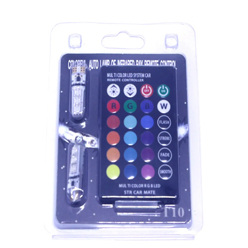 ƈ x T10 5050 силиконовый 6 SMD пульт дистанционного управления RGB светодиодный