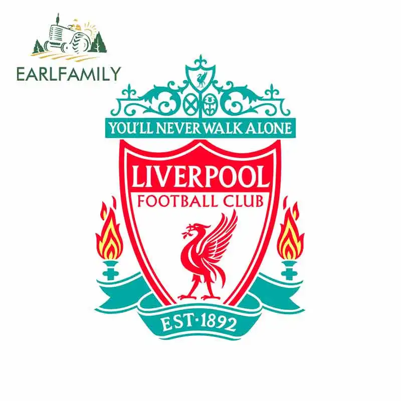 

EARLFAMILY 13cm x 9.6cm For Liverpool Car Stickers And Decals Fashion Fine Decal DIY Occlusion Scratch Anime Waterproof