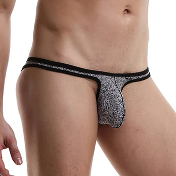 

Men's Briefs Sexy Low Rise Briefs G-String Thong T-Back Bulge Pouch Breathable Panties Leopard Underwear Male Underpants