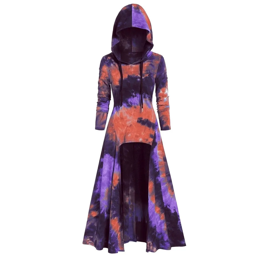 Толстовки для женщин, винтажный плащ, высокая низкая одежда, топы с капюшоном, большие размеры, Sudaderas Para Mujer, женские толстовки с капюшоном Bluza damска