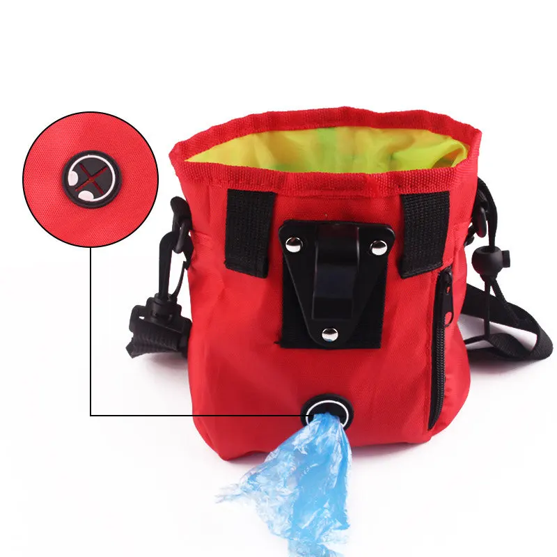 Новое уличное Угощение для собак тренировочная сумка контейнер для еды диспенсер 3 способа носить Портативный 2 в 1 складной мешок для собак