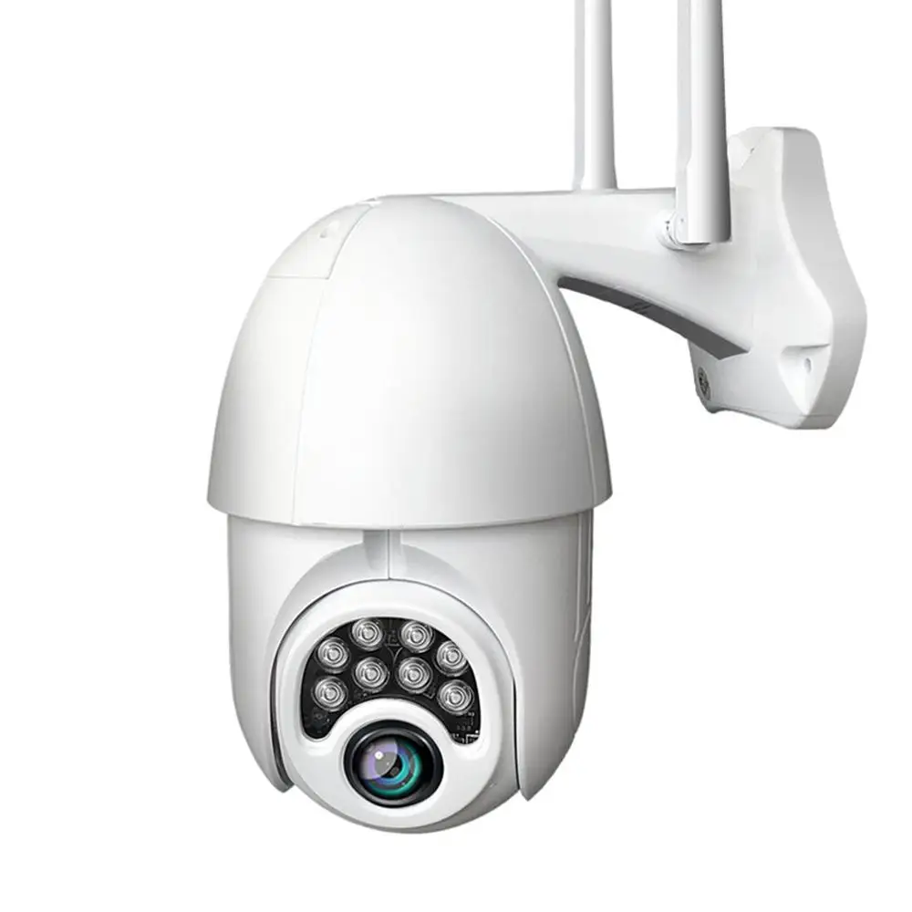 Cheap Chance of  Wifi PTZ IP Camera Siren Light 8 LEDs Auto Tracking Cloud Home Security CCTV Camera Digital Speed D