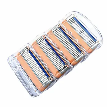 

4PCS/SET 5 Layers Men Face Shaving Razors Blades Male Manual Razor Blades For Standard Beard Shaver Trimmer Blades