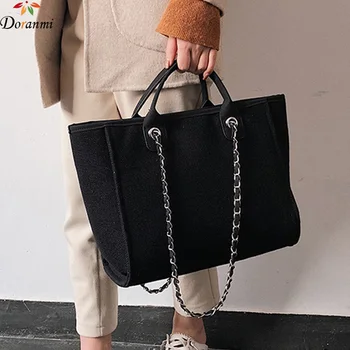 

DORANMI Canvas Big Totes Bags For Women 2019 Large Capacity Handbag Female Canvas Shoulder Bag Female Top-handle Bag Bolso JB898