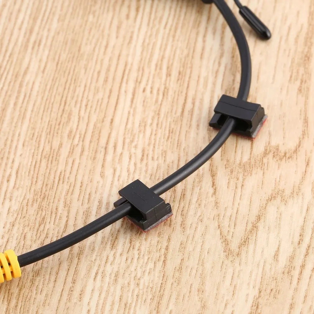 100 шт. клейкие автомобильные кабельные зажимы органайзера для сматывания кабеля Держатель кабеля Шнур для организации рабочего стола фиксатор для проводов