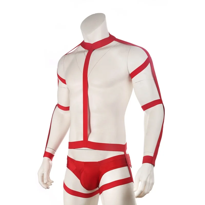CLEVER-MENMODE Sexy Body Harness Elastic Bondage Set Underwear Men Chest Shoulder Costume Fetish Lingerie Strap Thong Hombre Stage Wear -Zentai shop online Hf8db89dde64149b8b6d06b32e7b2a658i.jpg