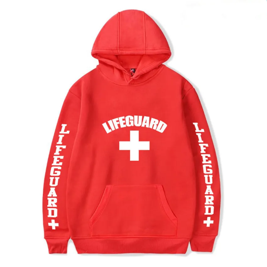 Мужская толстовка с капюшоном Lifeguard трехсторонним рисунком новинка унисекс цвет