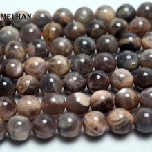 Meihan натуральный 10-10,5 мм Sunstone Гладкие Круглые свободные бусины драгоценный камень для изготовления ювелирных изделий