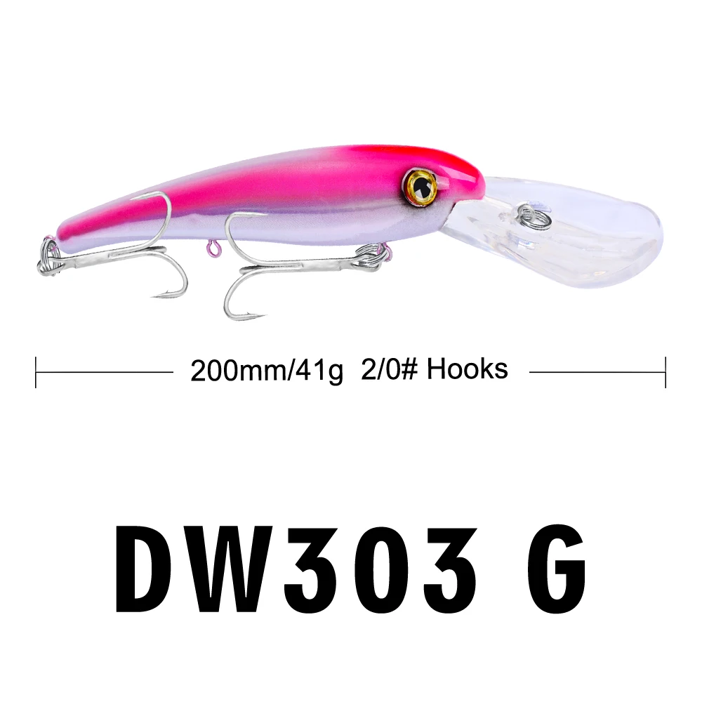 1PC Fishing Bait Exported to USA Fishing Tackle 41g/20cm Big Fishing Lure With 1/0# Hook Plastic Hard Bait 10 Color Optional - Color: Color G