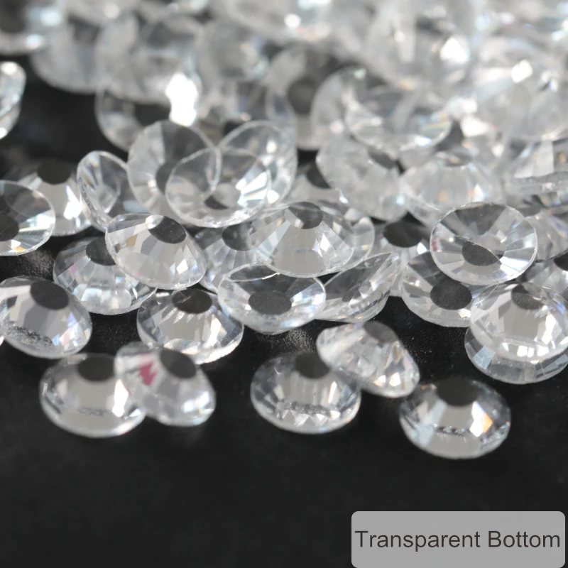 Transparent bottom Super-Glitter-Crystal-AB-Rhinestones-SS3-SS50-Non-Hot-Fix-FlatBack-Strass-Fabric-Garment-Nail-Art (1)