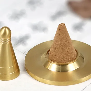 

Incense Cones Making Molds Copper Tower Incense Moulds Set 1Pcs DIY Tower Incense Burner Tools Gifts Home Decoration Gold