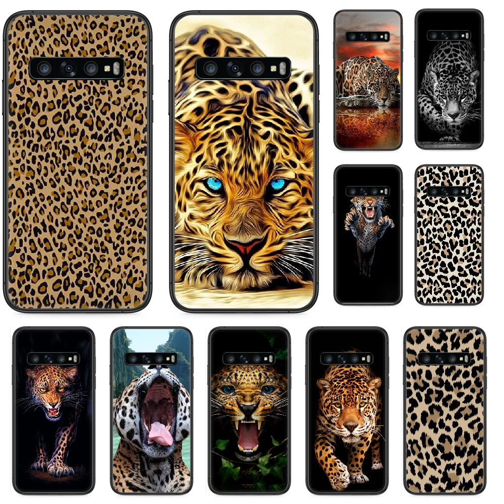 leopard roaring Leopard pattern Phone case For Samsung Galaxy S 10 20 3 4 5 6 7 8 9 Plus E Lite Uitra black cell cover tpu | Мобильные