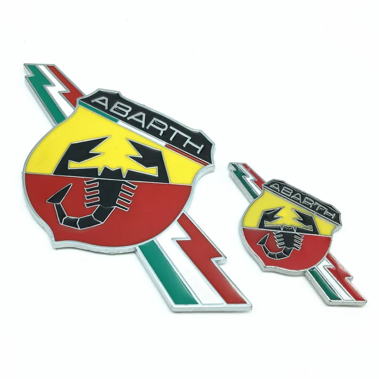 10 шт./лот логотип Abarth 3D металлический стикер для автомобиля боковое крыло эмблема