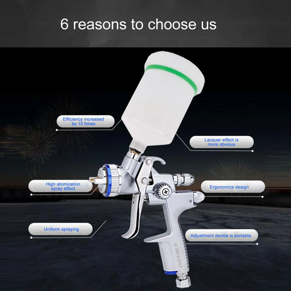 

1.3mm Mini Adjustable Pneumatic Spray Gun High Atomization Paint Spray Gun Nozzle Portable Handle Pneumatic Spray Gun Oc14