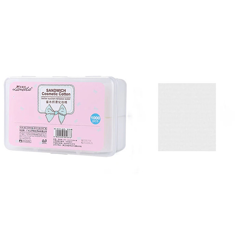 Removedor de Maquiagem Compõem a Ferramenta Maquiagem Descartável Algodão Toalhetes Macios Almofadas Ultrafinos Limpeza Facial Papel 1000 Pçs - Set 3 High Quality Beleza e saúde
