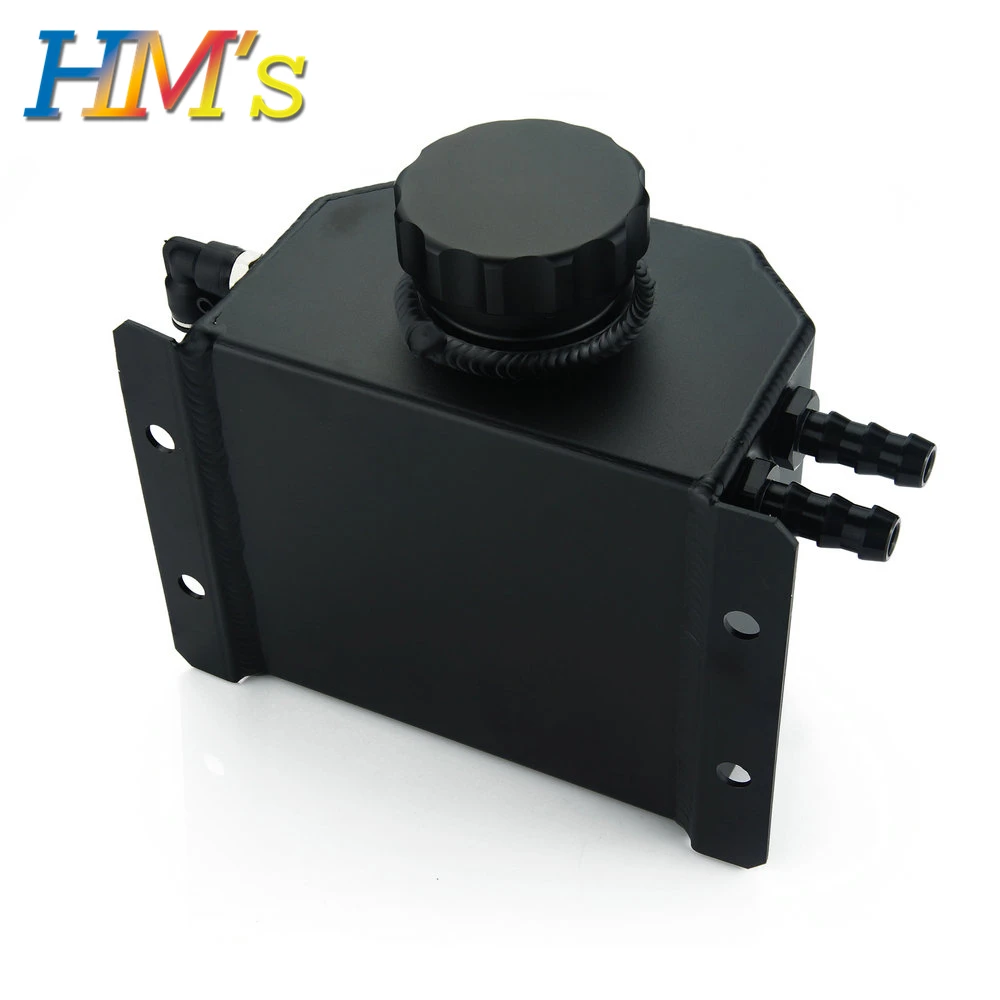 

1000ML Aluminum Oil Catch Can 1L Fuel Tank Universal Alloy Oil Tank With Drain Plug Reservoir Tank