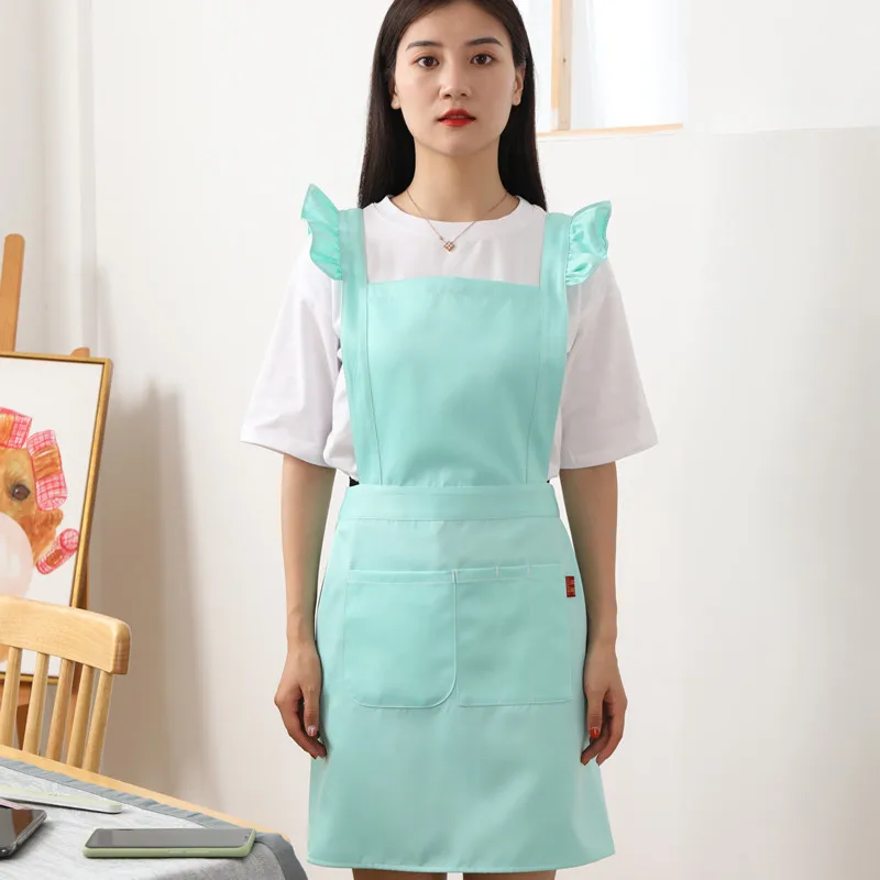

Manicurist Apron Averalls Custom Logo Female Fashion Fairy Cute Japanese Korean Home Kitchen Skirt Style Aprons