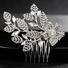 Головной убор Bride'S ручной работы аксессуары для волос элегантные цветочные расчески для волос для свадьбы нежный для женщин FS63