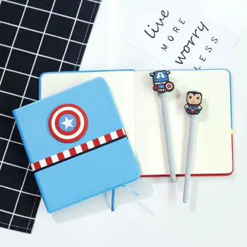 

Captain America Cartoon Notebook Spider-Man Iron Man Stationery Notepad Creative Birthday Gift Student School Supplies