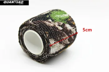 

3Pcs/lot Elastic Stealth Tape Hunting Military Camouflage Tape Airsoft Paintball Gun Rifle Shooting Stretch Bandage Camo Tape X3