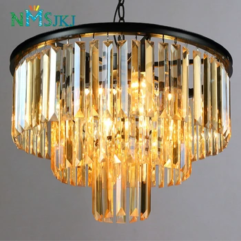 

Modern Chandeliers With Led Bulbs And Metal Material For Living Room Decorating Lighting Fixture High Quality Crystal