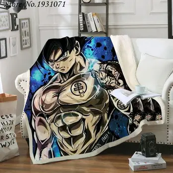 

Anime Dragon Ball 3D Printed Fleece Blanket for Beds Thick Quilt Fashion Bedspread Sherpa Throw Blanket Adults Kids 17