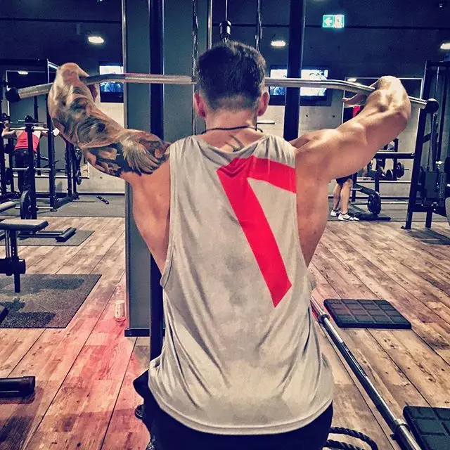 

Muscle Brother New Style Vest for Fitness for Men Running Sweat Absorbing Breathable Quick-Dry Sleeveless T-shirt R Printed Loos