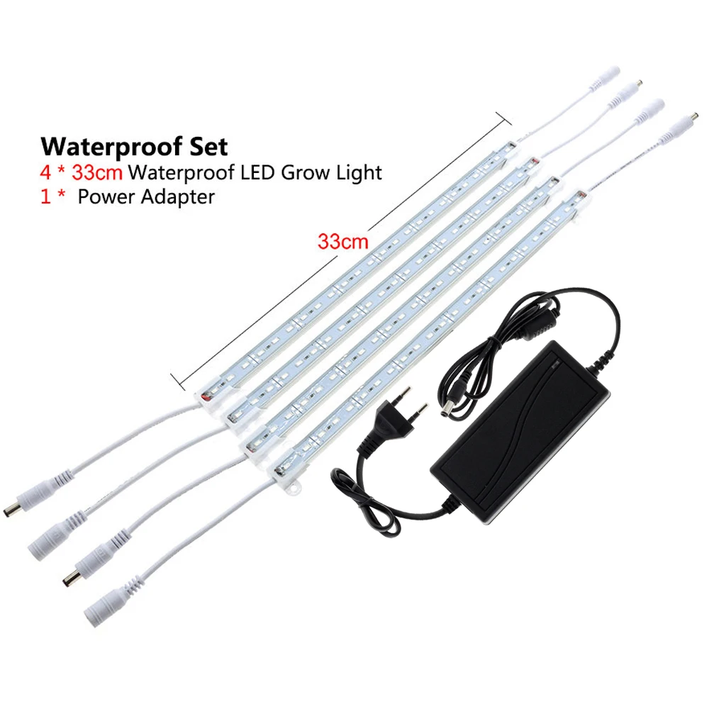 LED Grow свет трубки 3 Красный 1 Синий светодиод DC12V Полный спектр роста Bar Light Set с